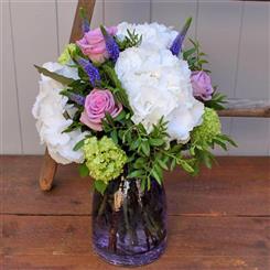 Glass Lantern of flowers