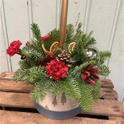 Christmas Hatbox Arrangement 