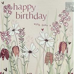 happy birthday, with love card