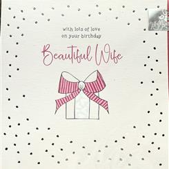 with lots of love on your birthday beautiful wife