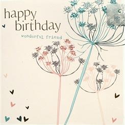 happy birthday wonderful friend card