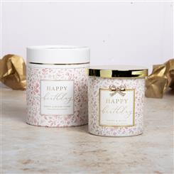 Happy Birthday Candle - Peony &amp; Blush