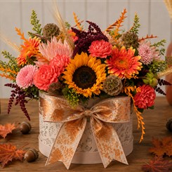 Autumn Harvest Hat Box