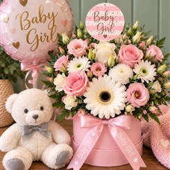 Baby Girl Hatbox Gift Set